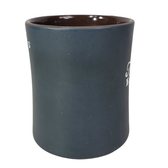 Starbucks French Roast Mug Black Matte Brown Glazed Interior Embossed Logo 2011 - Picture 3 of 10